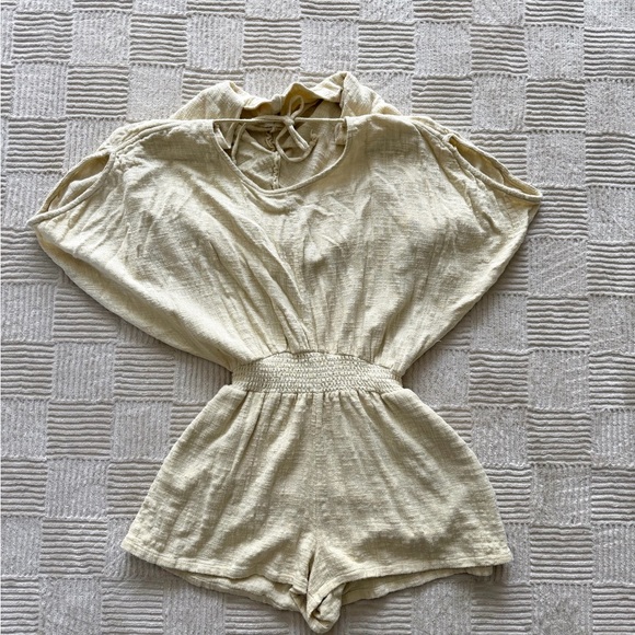 New Free people ‘pietro’ tie back romper opal - Picture 3 of 5